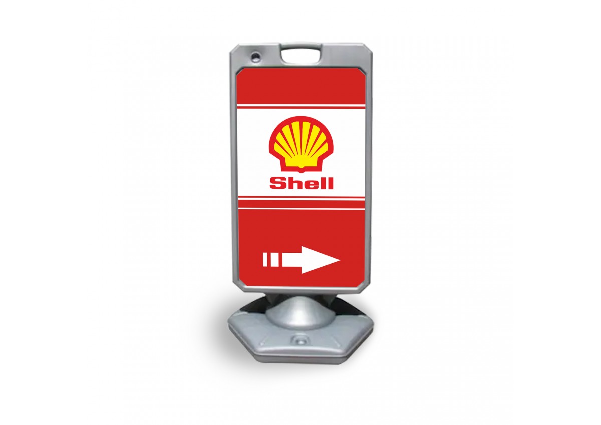 Shell   Reklam ve Yönlendirme Uyari Dubasi A Tabela Gri