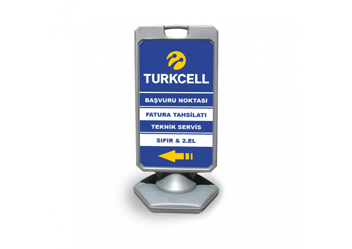 Turkcell   Reklam ve Yönlendirme Uyari Dubasi A Tabela Gri