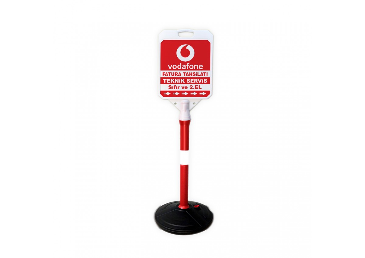 Vodafone Reklam Yönlendirme Tanıtım Yelken Bayragı ve Bariyer Duba