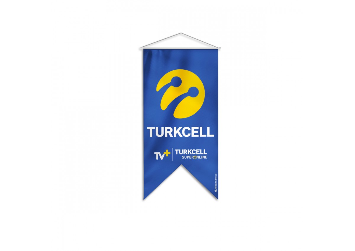 Turkcell Bayii 2 Adet Yelken Bayrak Kırlangıç Bayrak Hediyeli (LL)