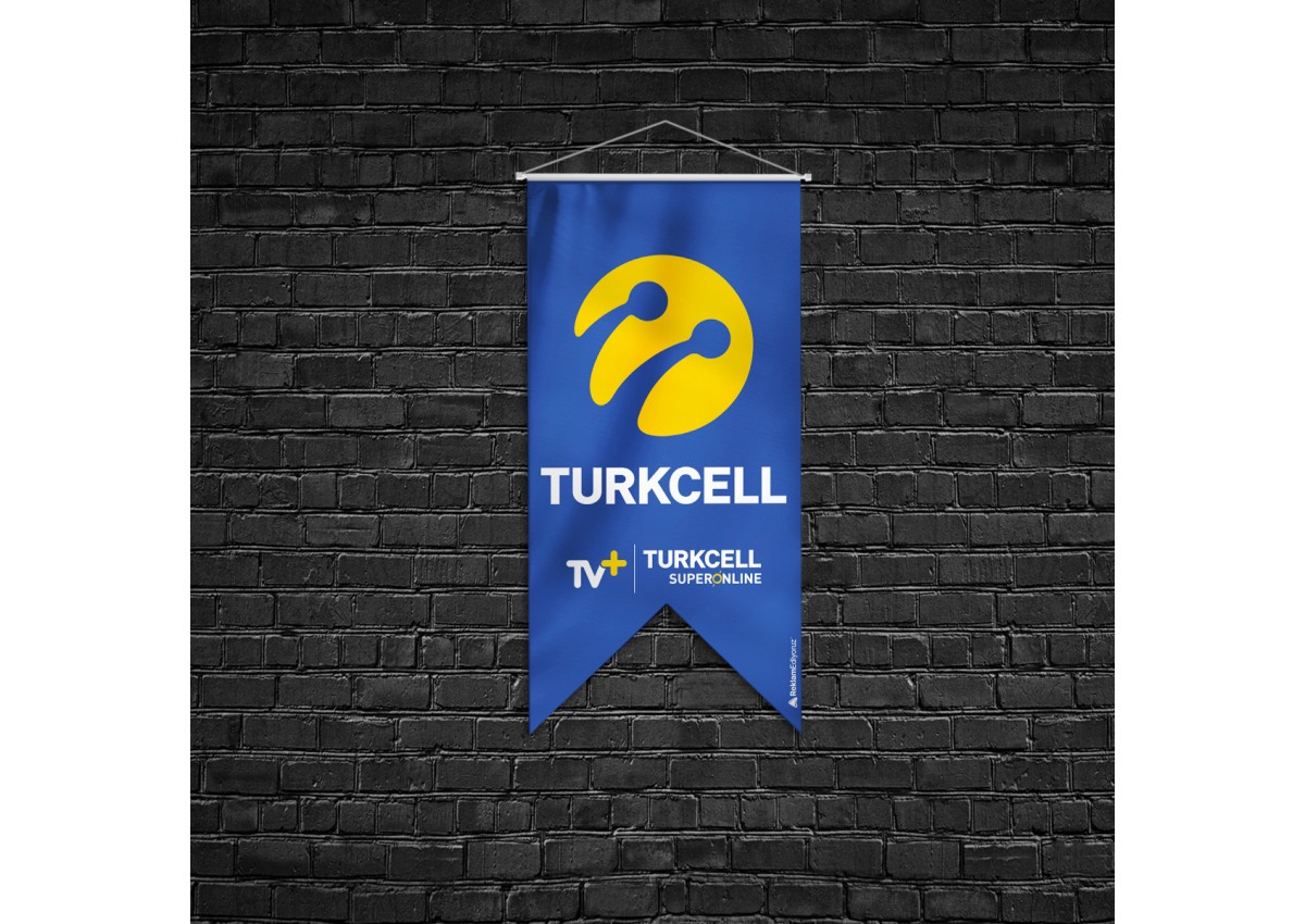 Turkcell Bayii 2 Adet Yelken Bayrak Kırlangıç Bayrak Hediyeli (LL)