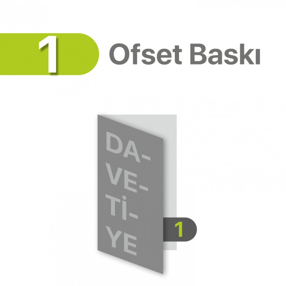 Davetiye Baskısı 1 Kalıp Ofset 