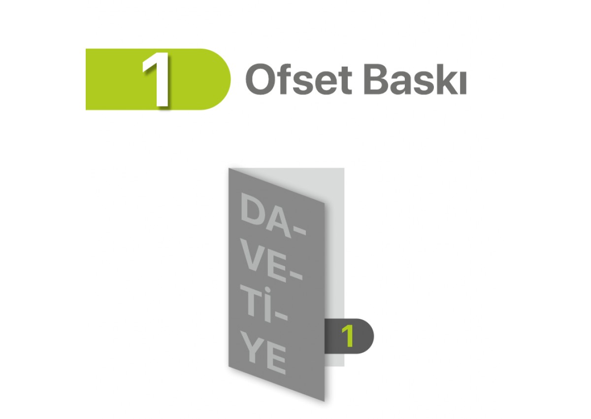 Davetiye Baskısı 1 Kalıp Ofset 