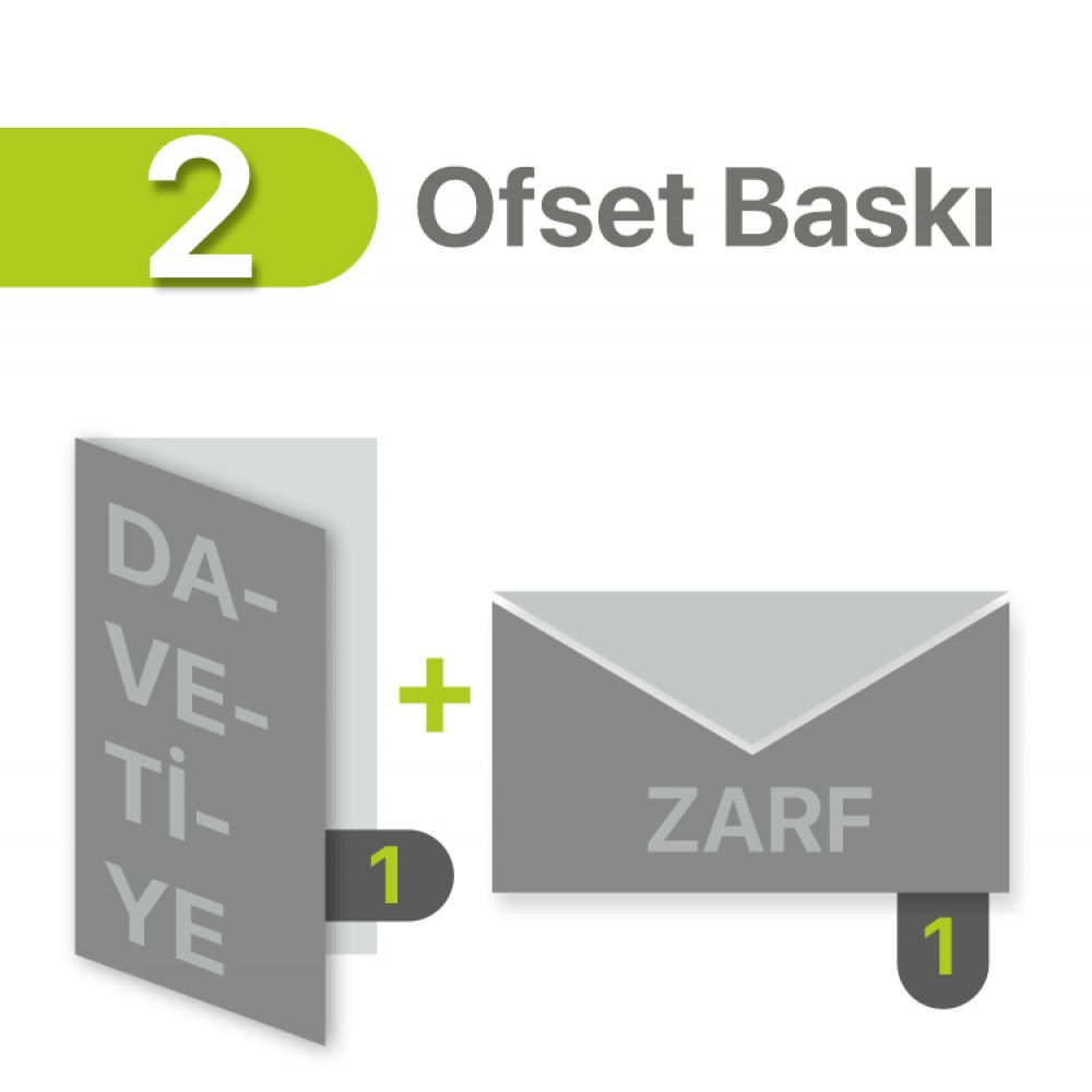 Davetiye Baskısı  2 Kalıp Ofset