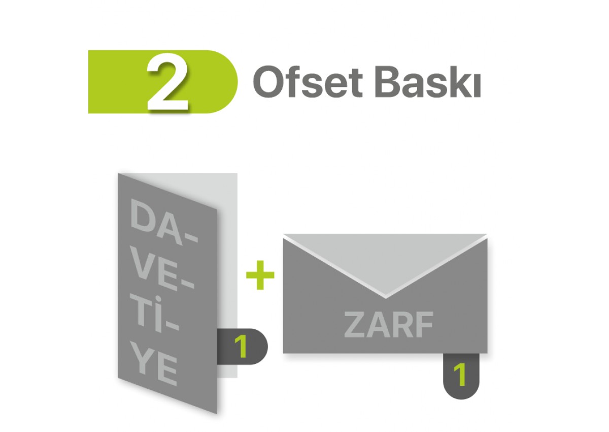 Davetiye Baskısı  2 Kalıp Ofset