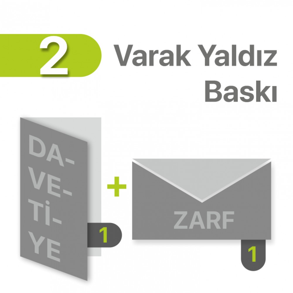 Davetiye Baskısı 2 Varak Yaldız