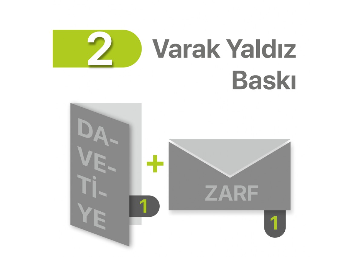 Davetiye Baskısı 2 Varak Yaldız