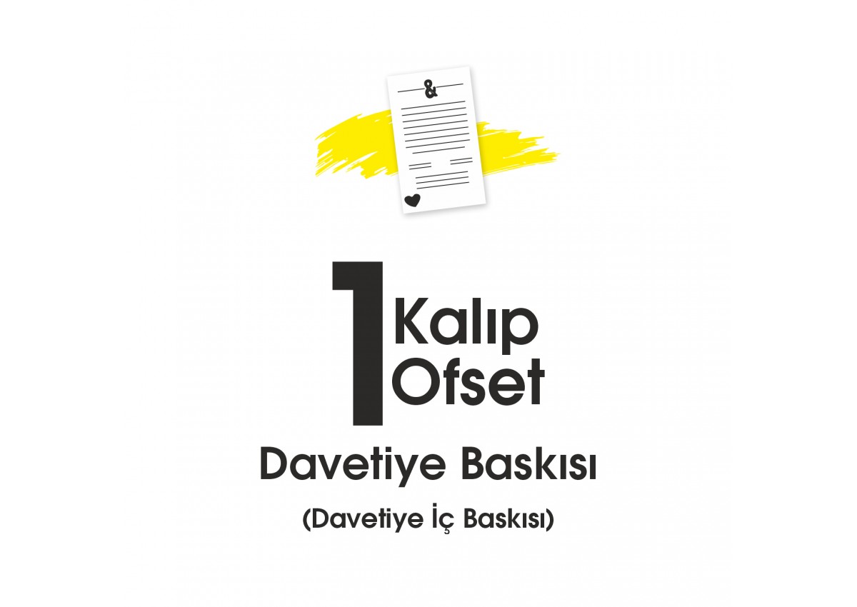 Davetiye Baskısı 1 Kalıp Ofset 