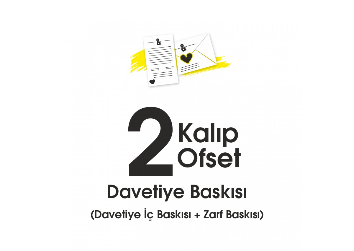 Davetiye Baskısı  2 Kalıp Ofset