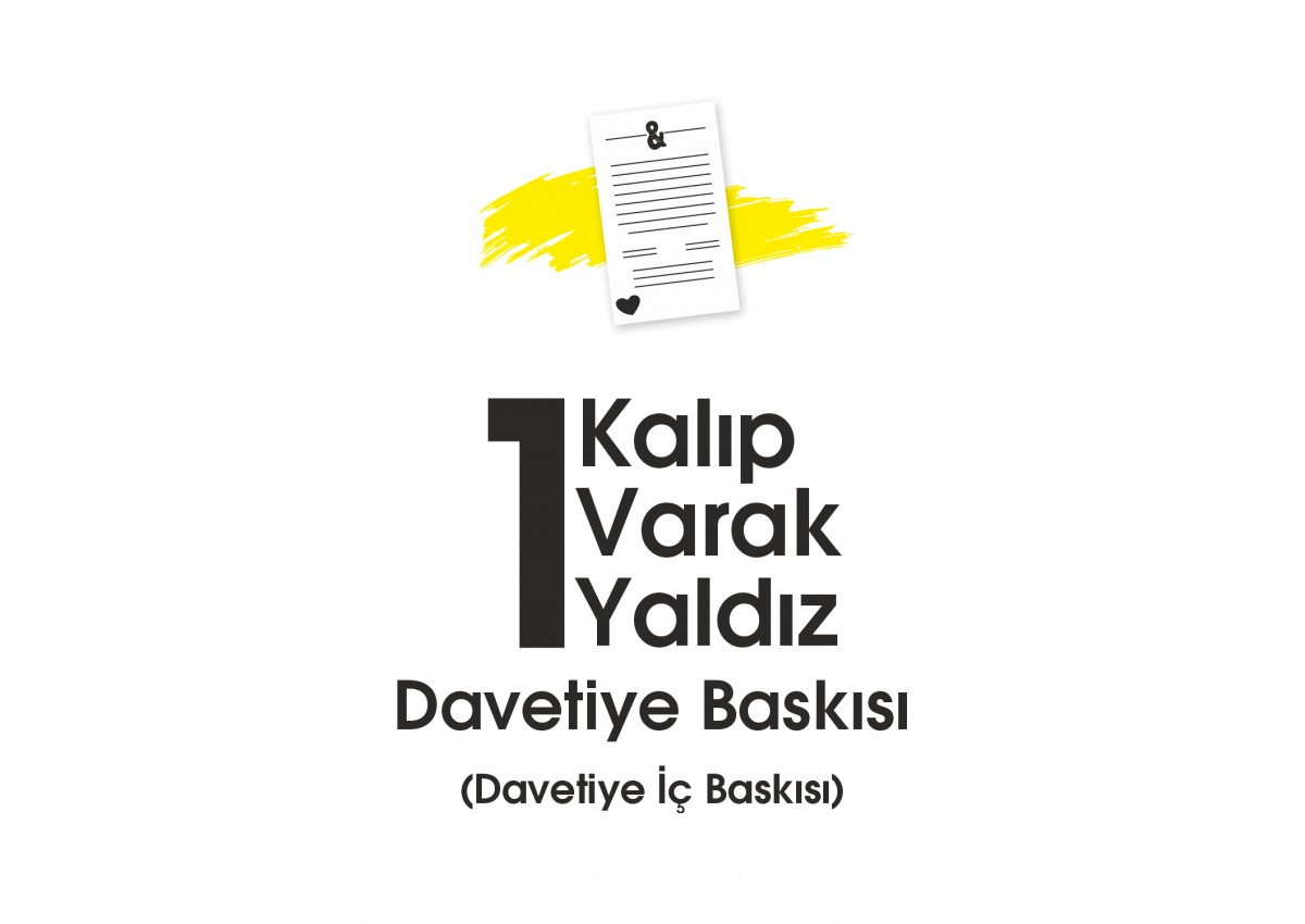 Davetiye Baskısı 1 Varak Yaldız