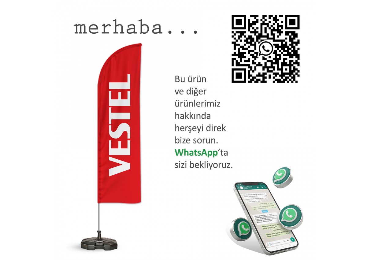 Vestel Yelken Bayrak Kırmızı