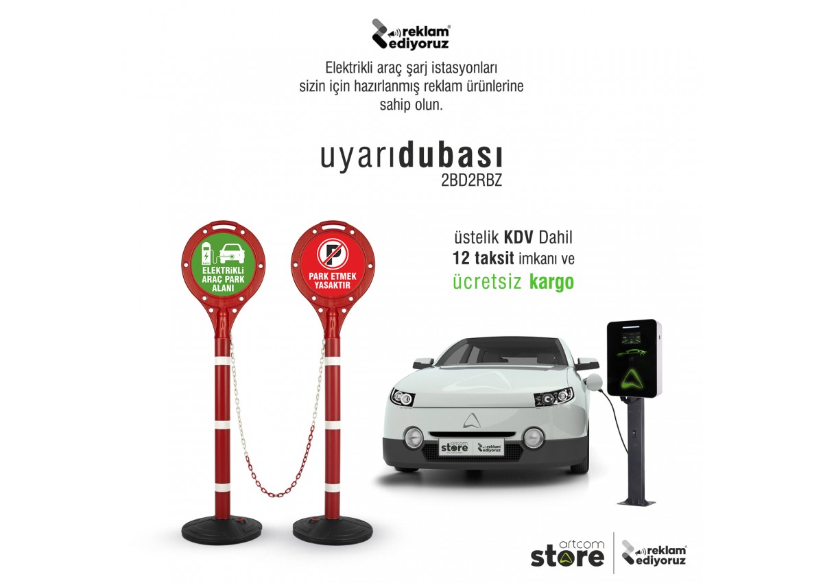 Elektrikli Araç Şarj İstasyonu Uyarı Duba Paketi