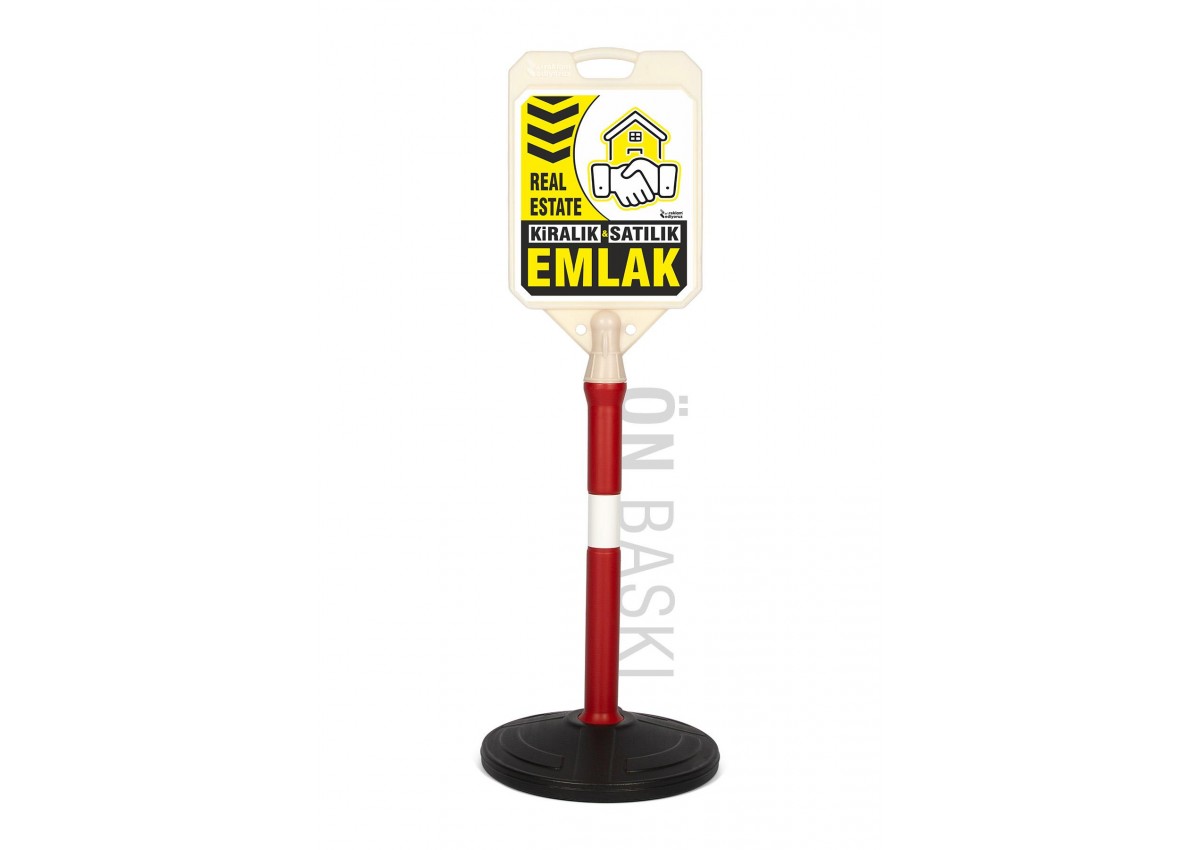Emlak Kiralık Satılık Real EstateTemalı 2 Adet Yelken Bayrak ve 1 Bariyer Duba Takımı