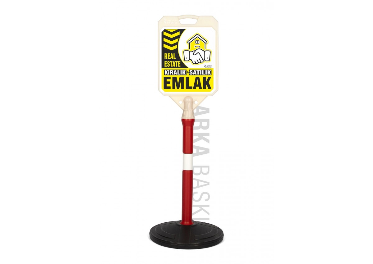 Emlak Kiralık Satılık Real EstateTemalı 2 Adet Yelken Bayrak ve 1 Bariyer Duba Takımı