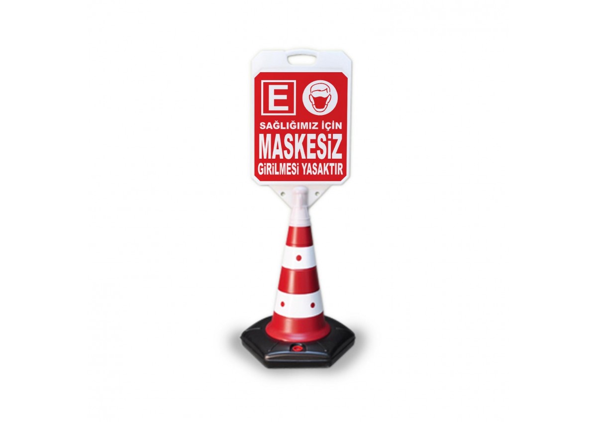 Maskesiz Girmek Yasaktır Sosyal Mesafe  Uyarı Dubası