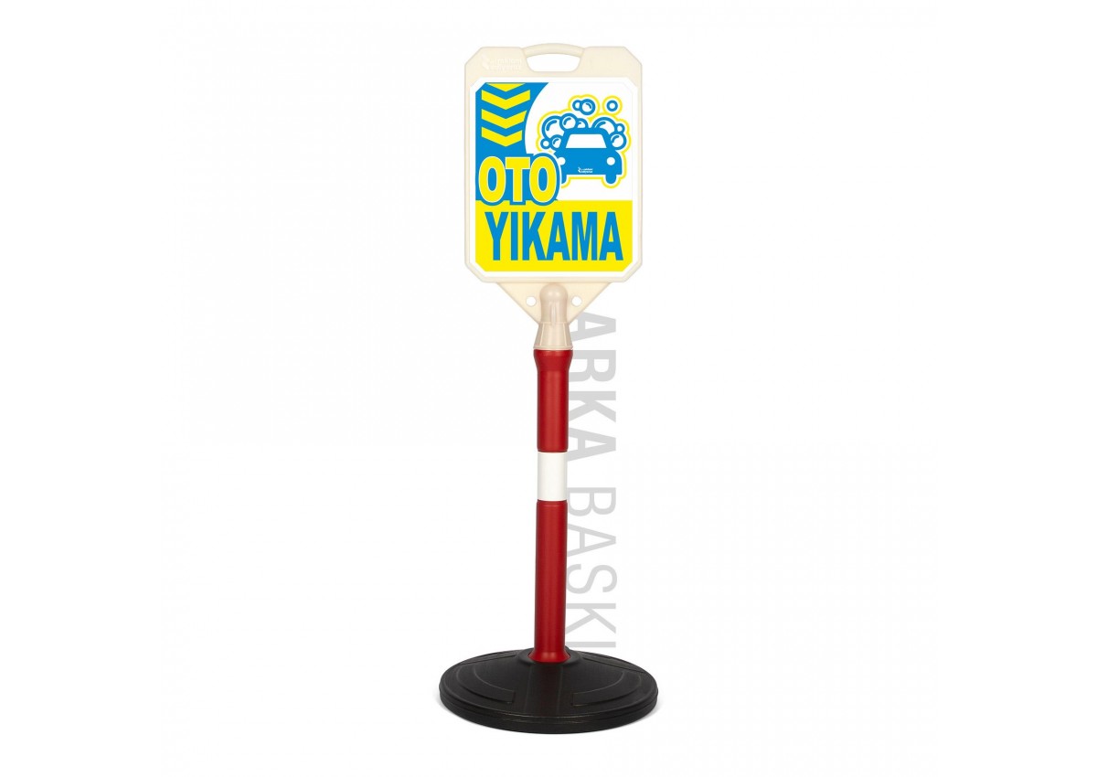 Oto Yıkama v1 Temalı 2 Adet Yelken Bayrak ve 1 Bariyer Duba Takımı