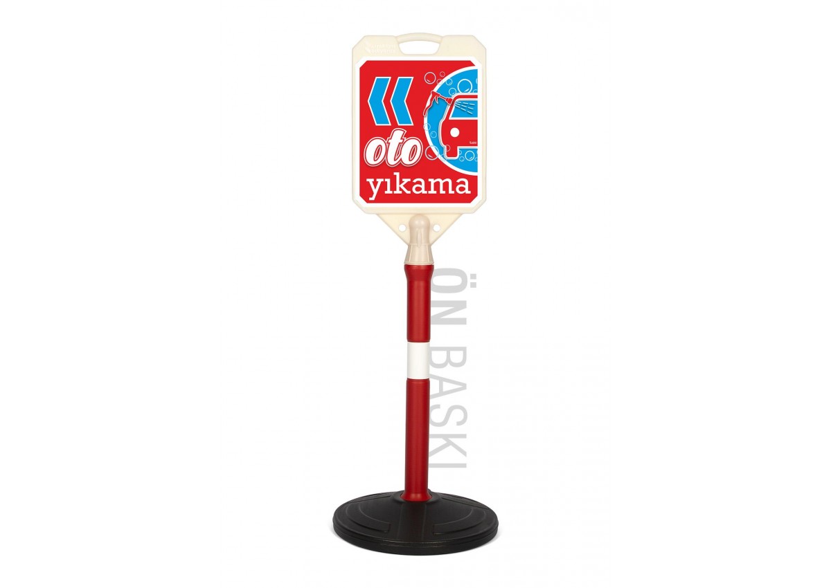 Oto Yıkama v2 Temalı 2 Adet Yelken Bayrak ve 1 Bariyer Duba Takımı