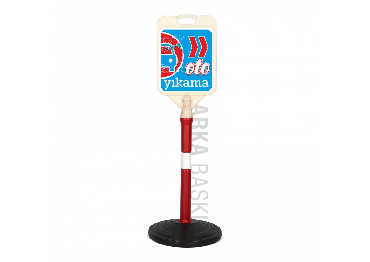 Oto Yıkama v2 Temalı 2 Adet Yelken Bayrak ve 1 Bariyer Duba Takımı