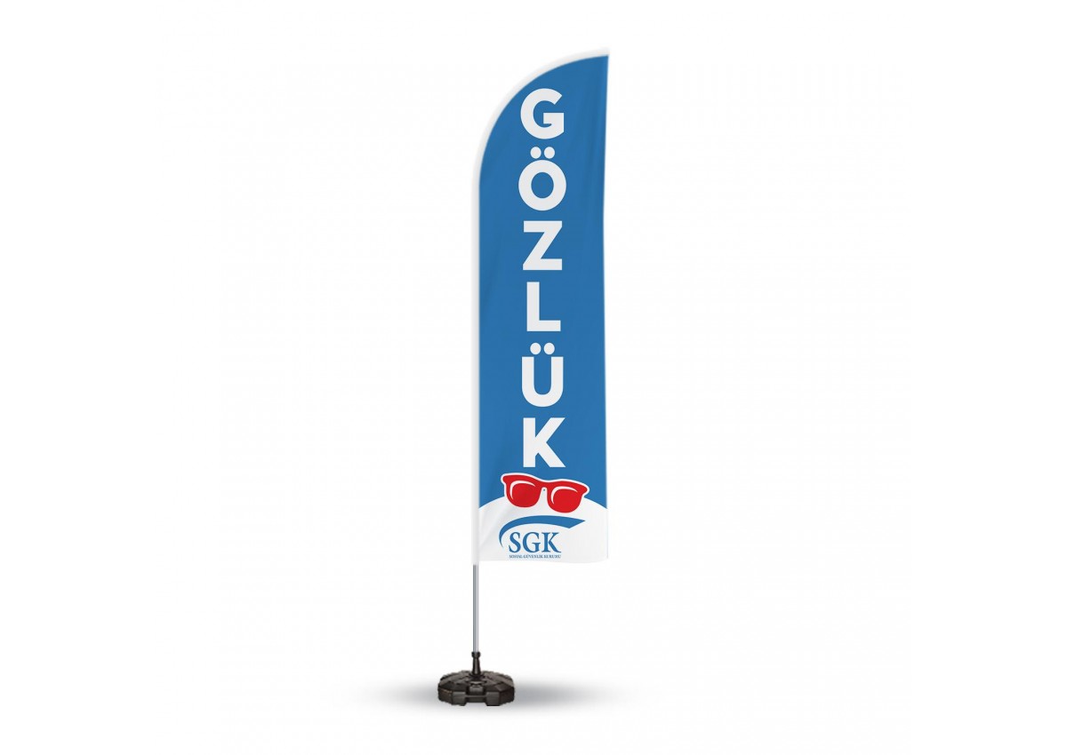 ReklamEdiyoruz Gözlük Reklam Yönlendirme ve Tanıtım Yelken Bayragı Mavi