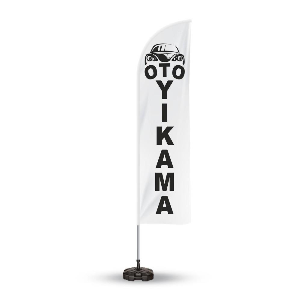ReklamEdiyoruz Oto Yıkama Yönlendirme Tanıtım ve Reklam Yelken Bayragı