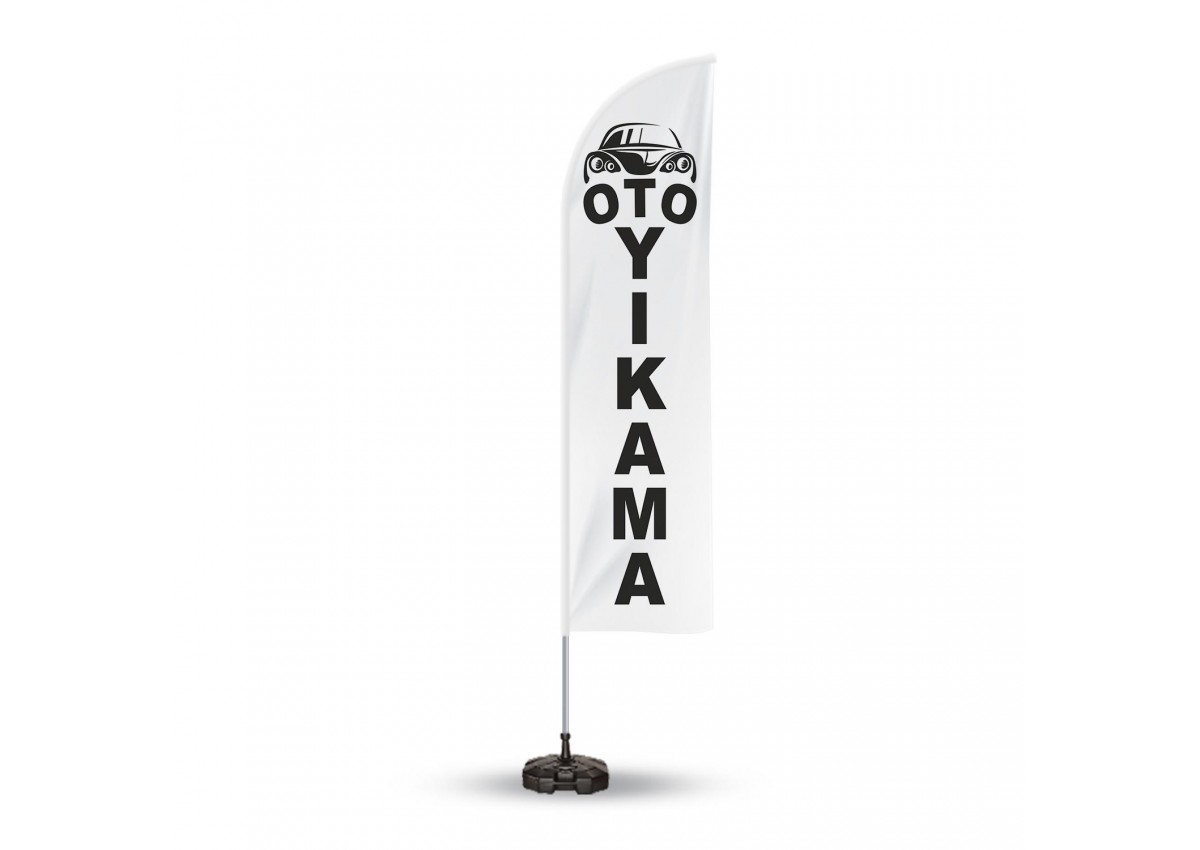ReklamEdiyoruz Oto Yıkama Yönlendirme Tanıtım ve Reklam Yelken Bayragı