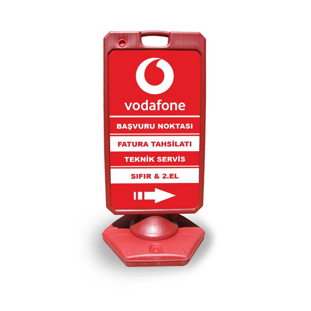 Vodafone   Reklam ve Yönlendirme Uyari Dubasi A Tabela Kırmızı