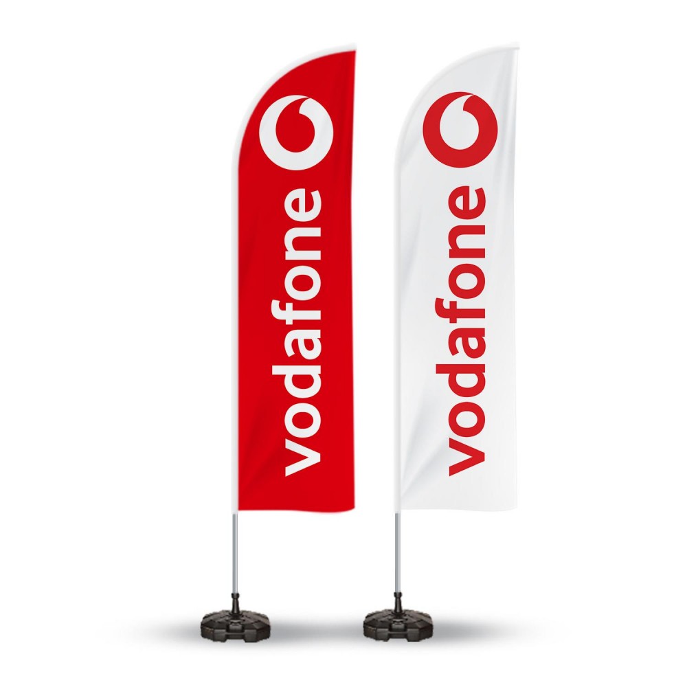 Vodafone Reklam Yönlendirme ve Tanıtım Yelken Bayragı 2li