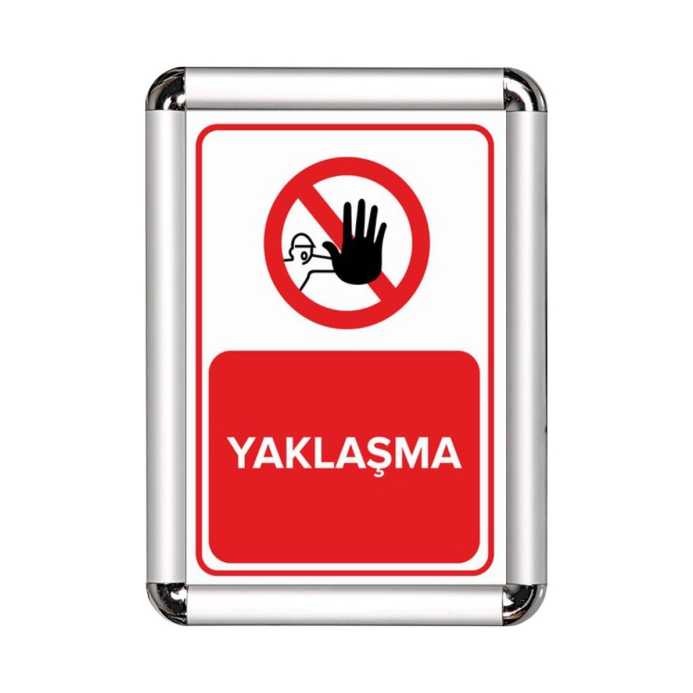 Yaklaşma A3 Cerceveli Uyarı ve Yönlendirme Levhası