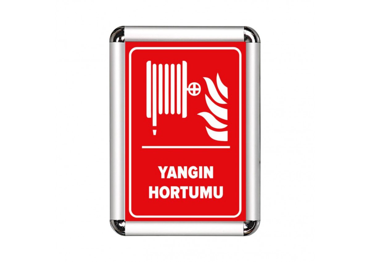 Yangın Hortumu A3 Cerceveli Uyarı ve Yönlendirme Levhası